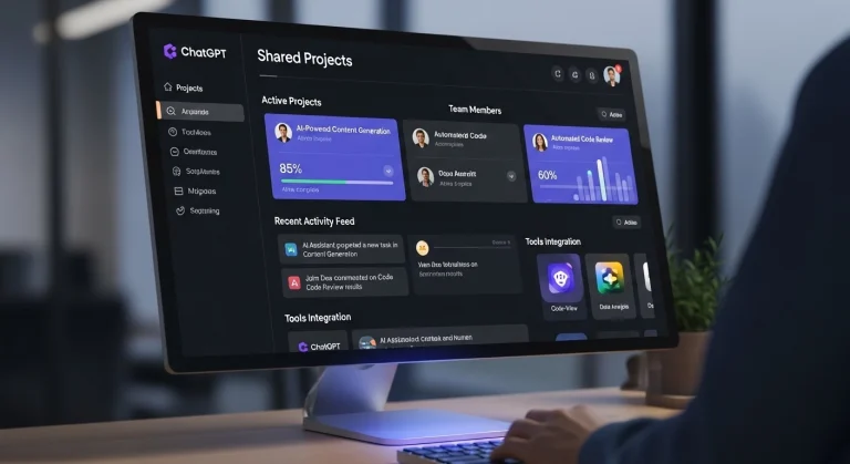 ChatGPT shared projects dashboard showing AI collaboration tools